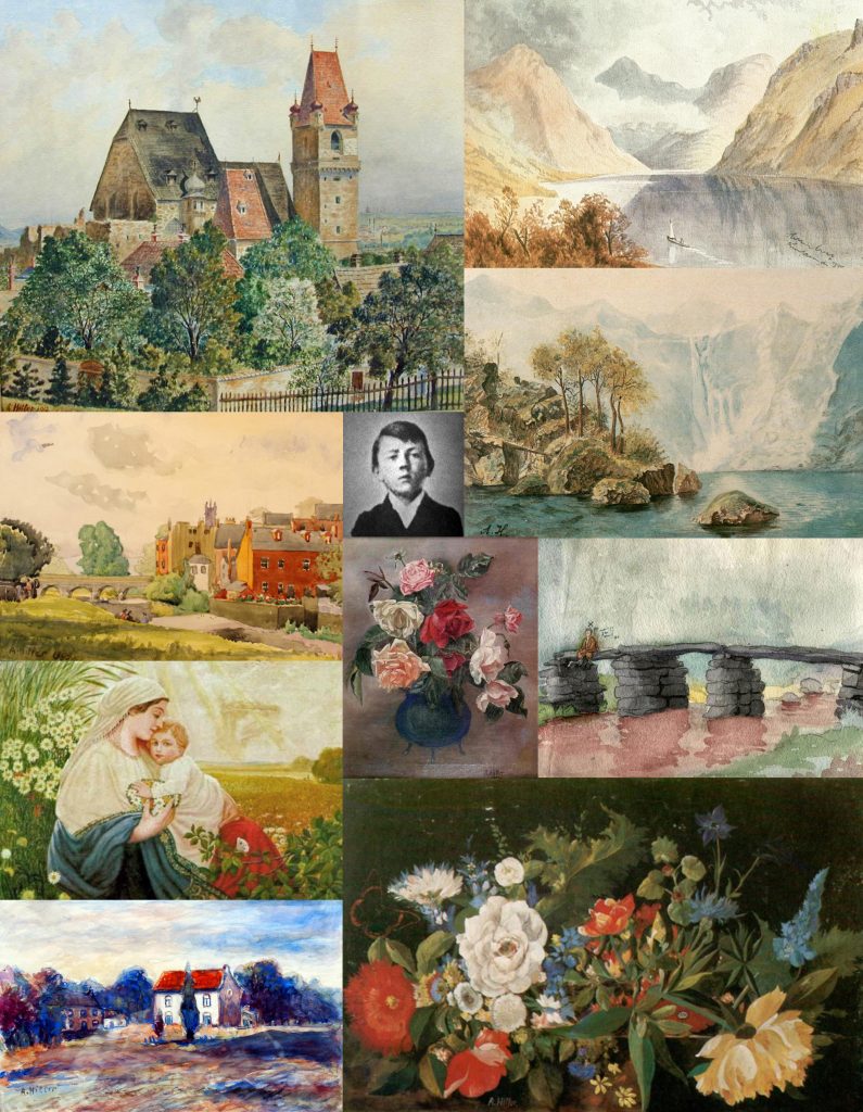 Collage of Hitler paintings / Collage von Hitler-Gemälden